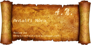 Antalfi Nóra névjegykártya